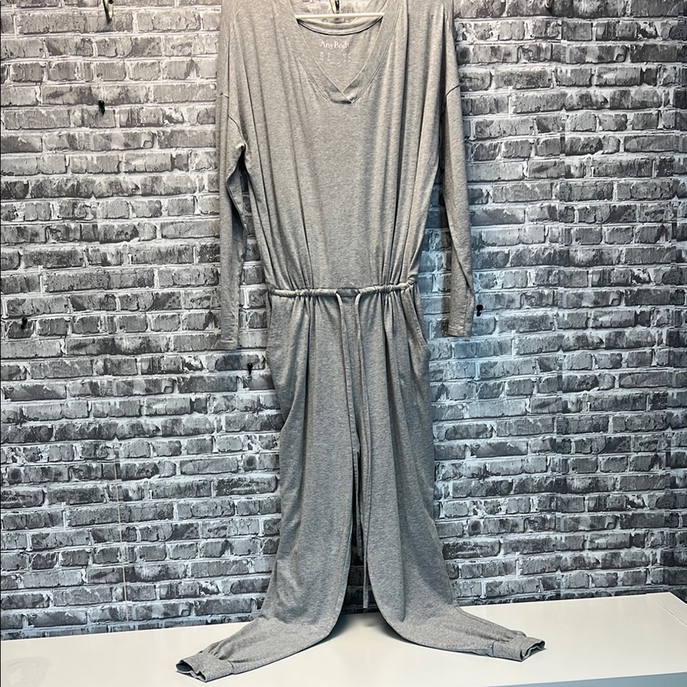 Gray Long Sleeve‎ Jumpsuit